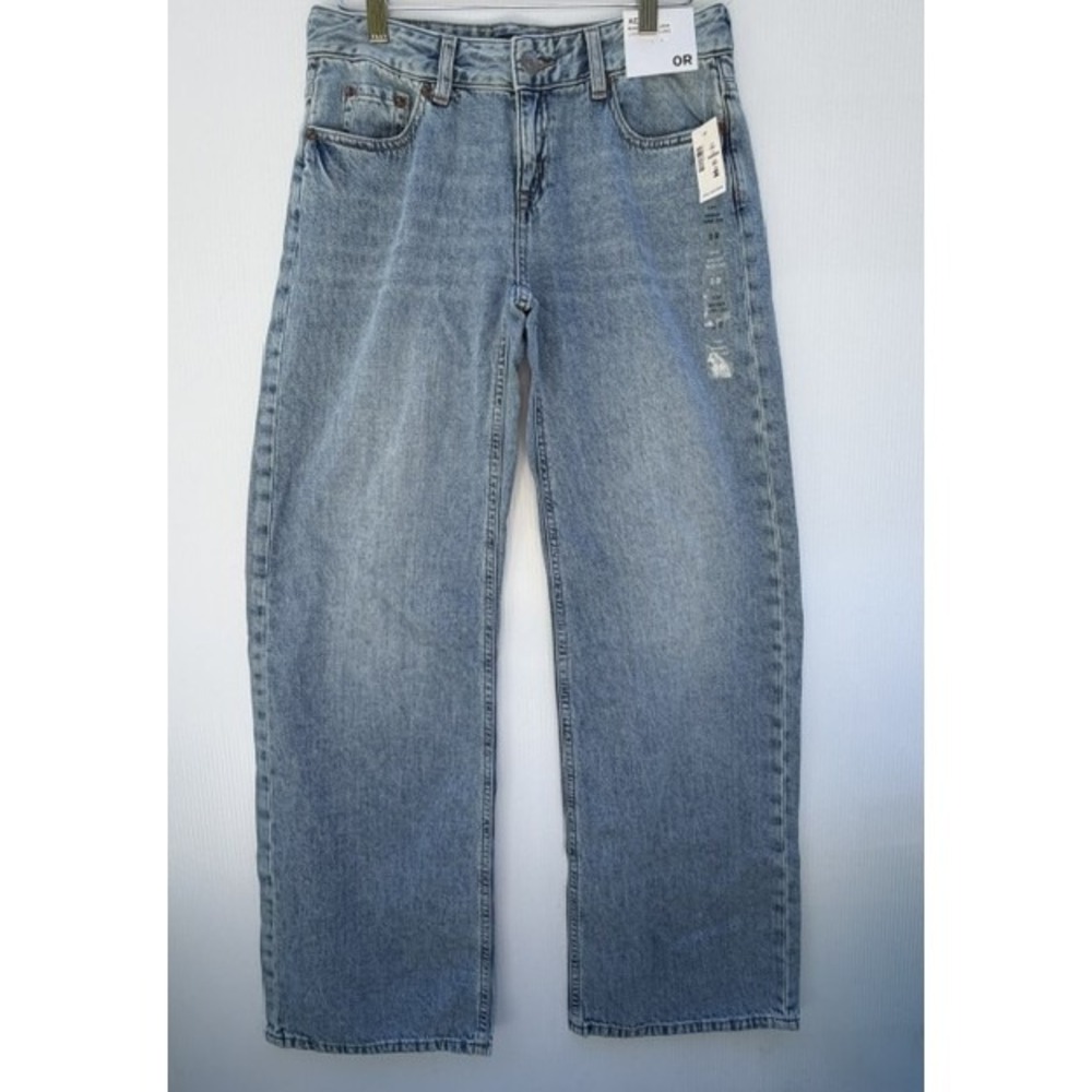 Aeropostale Jeans Womens 0 R Baggy Wide Leg Light Wash Denim Y2K Aesthetic